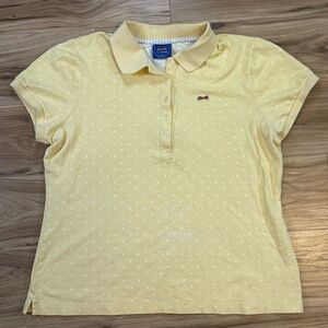 Le Tigre Women’s XL Yellow Polka Dot Polo Shirt